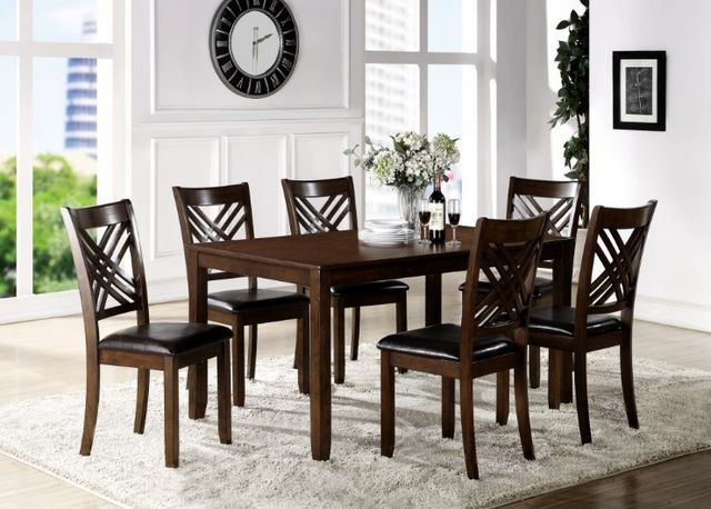 Crown Mark Eloise 7-Piece Brown Dining Table Set-1