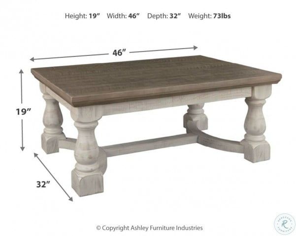 Signature Design by Ashley® Havalance Gray/White Rectangular Coffee Table 1