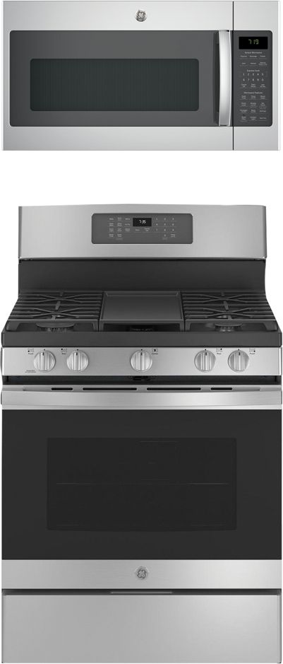 GE® 2 Piece Kitchen Package-Stainless Steel-0