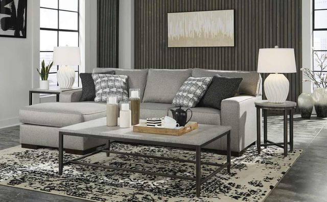 Benchcraft® Marsing Nuvella 2-Piece Slate Sectional with Chaise 4
