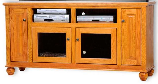 American Heartland Manufacturing Oak 68" Deluxe TV Stand