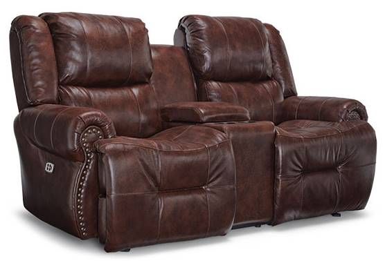 Best® Home Furnishings Genet Reclining Space Saver Loveseat with Console