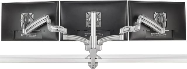 Chief® Kontour™ KX Series Silver Triple Monitor Arm Column Desk Mount