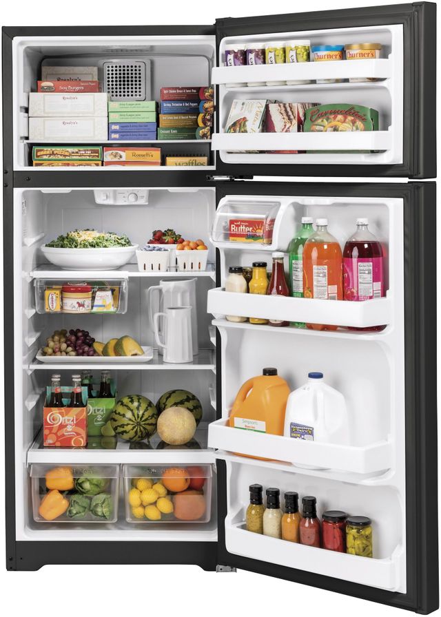 GE® 17.5 Cu. Ft. Black Top Freezer Refrigerator-GTS18HGNRBB-2