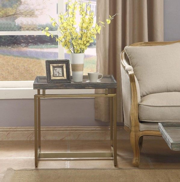 Coast2Coast Home™ Biscayne Weathered/Gold End Table-2