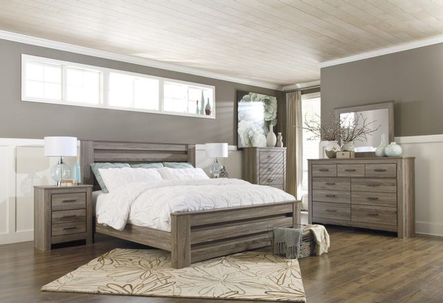 Signature Design by Ashley® Zelen Warm Gray King Panel Bed 5