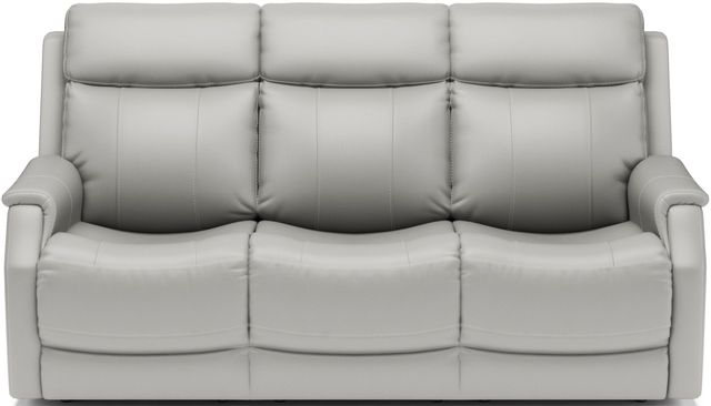 Flexsteel® Easton Light Gray Power Reclining Sofa with Power Headrests and Lumbar 1