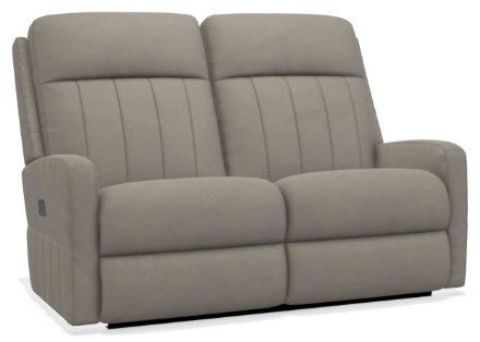 La-Z-Boy® Finley Pewter Leather Power Wall Reclining Loveseat with Headrest and Lumbar 16