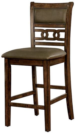 Furniture of America® Flick 2-Piece Rustic Oak Counter Height Chair Set