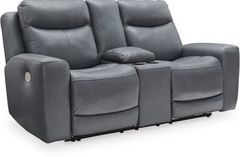 Signature Design by Ashley® Mindanao Steel Power Reclining Loveseat with Console