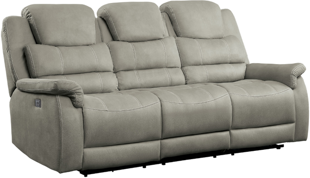 Homelegance® Shola Manual Gray Double Reclining Sofa