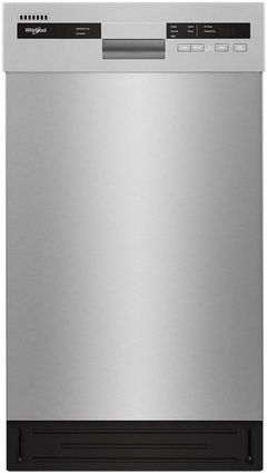 Whirlpool® 18" Stainless Steel Front Control Built In Dishwasher