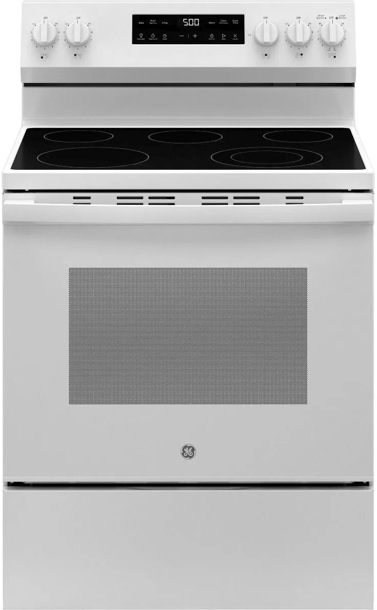 Ge white deals glass top stove