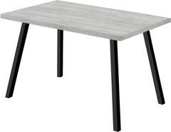 Monarch Specialties Inc. Grey Wood Top Dining Table with Metal Base