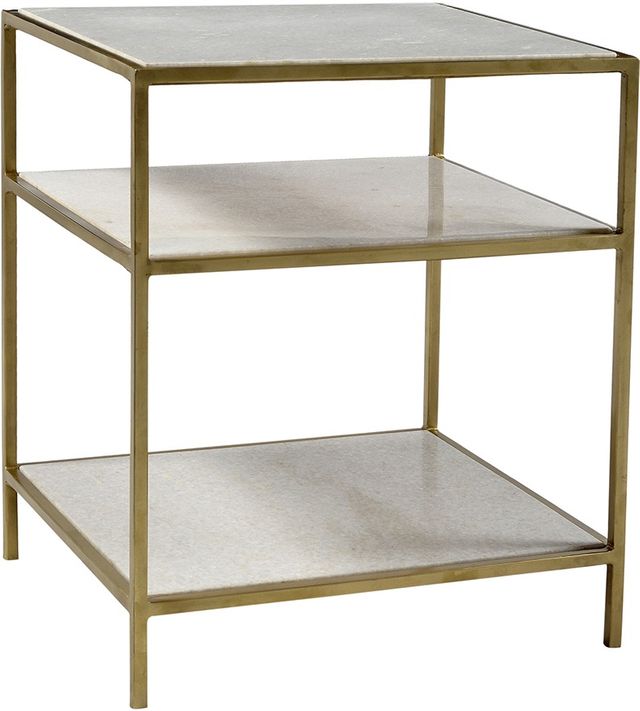 Dovetail Furniture Higgins Brass Side Table