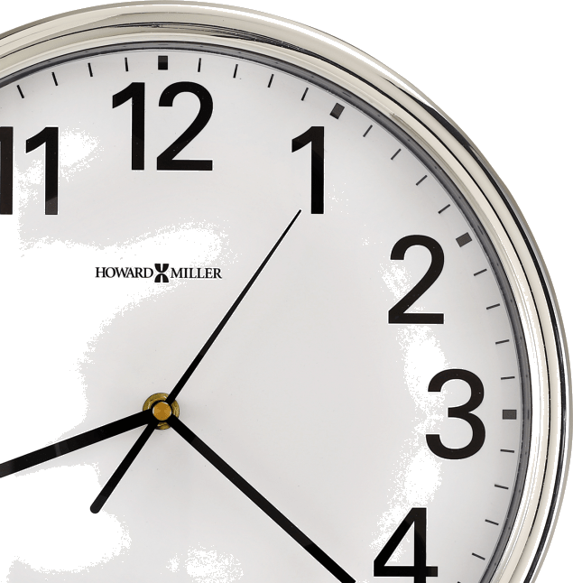 Howard Miller® Hamilton Polished Silver Wall Clock 1