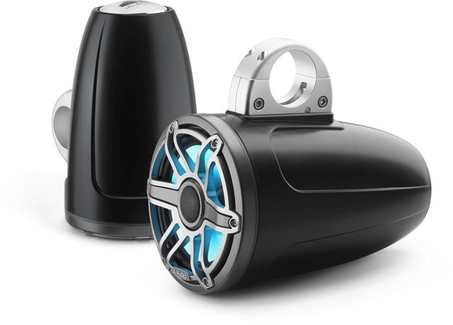 JL Audio® M6 7.7" Marine Enclosed Coaxial Speaker System with Transflective™ LED Lighting