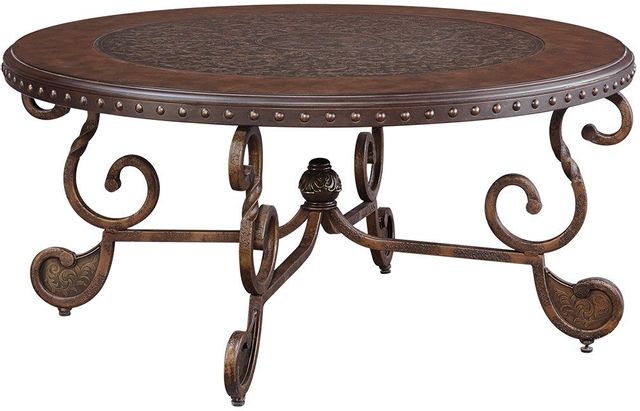 Signature Design by Ashley® Rafferty 2-Piece Dark Brown Living Room Table Set-1