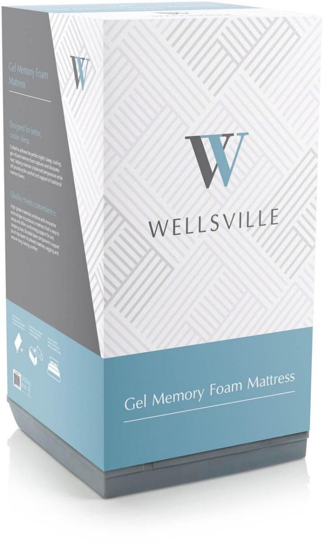 Malouf® Wellsville 8" Firm Gel Memory Foam Queen Mattress 22