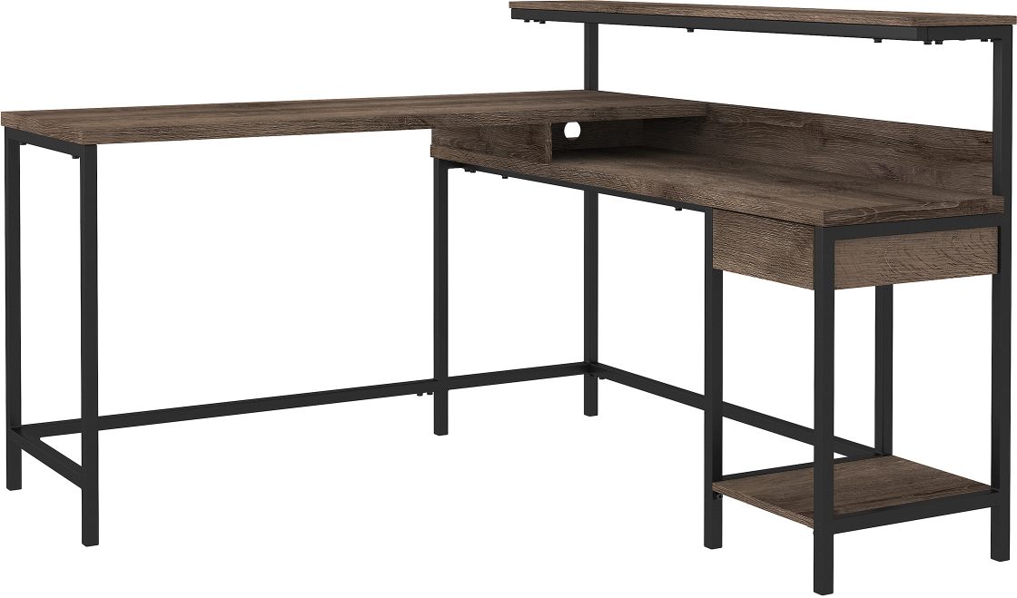 Signature Design by Ashley® Arlenbry Gray L-Desk with Storage