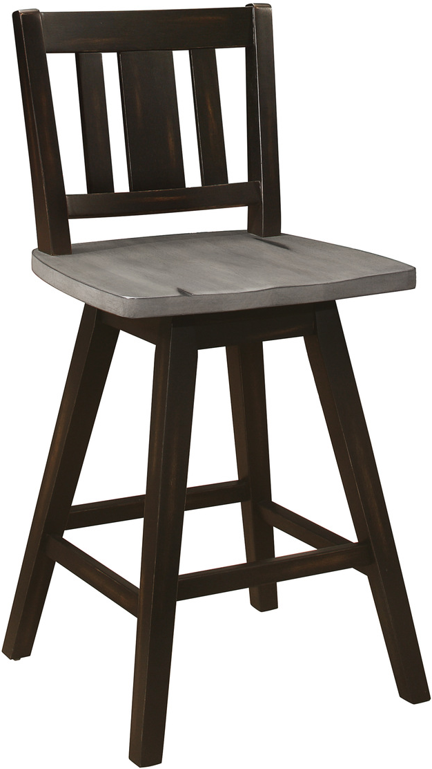 Homelegance® Amsonia Black Sand Swivel Counter Height Chair