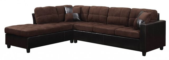 Coaster® Mallory Chocolate Brown 4 Piece Upholstered Sectional-1
