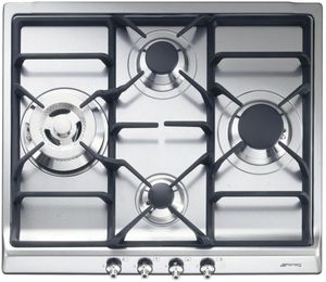 Smeg 24" Stainless Steel " Stainless SteelClassic Design" Stainless Steel Gas Cooktop