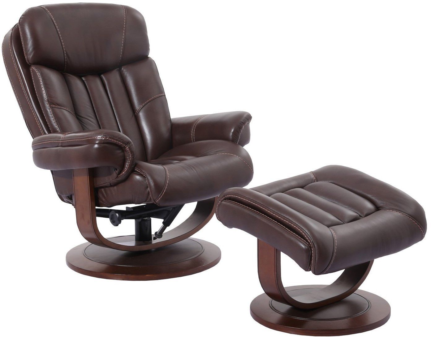 Parker House® Prince Robust Manual Reclining Swivel Chair and Ottoman