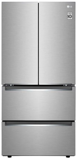 Réfrigérateur à portes françaises à profondeur de comptoir de 33 po LG® de 19,0 pi³ - Acier inoxydable résistant aux traces de doigts 0