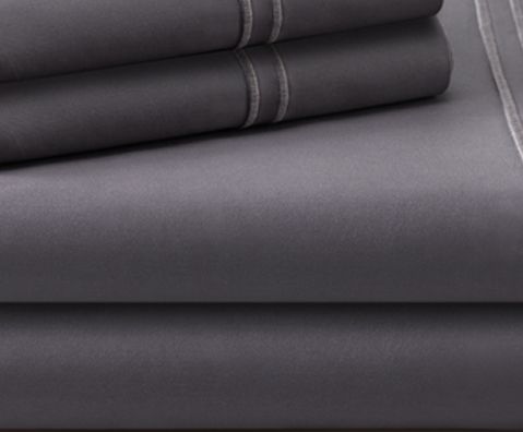 Malouf® Woven Supima® Premium Cotton Charcoal Split King Sheet Set