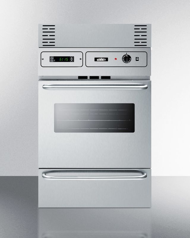 Summit® 24" Stainless Steel Gas Built In Single Oven 1