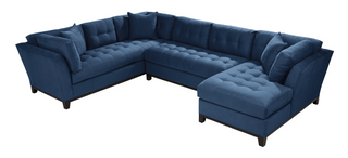 HM Richards Suede So Soft Midnight Sectional