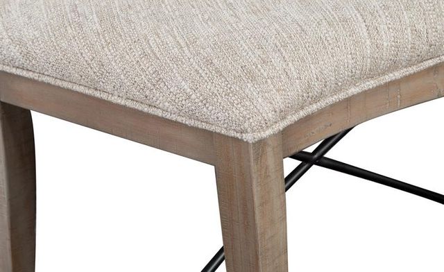 Magnussen Home® Paxton Place Dovetail Grey Curved Upholstered Bench 4