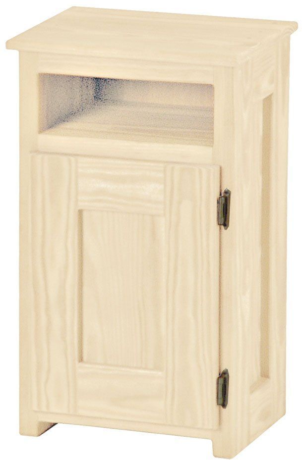 Crate Designs™ Furniture Unfinished Right Side Hinge Door Petite Nightstand
