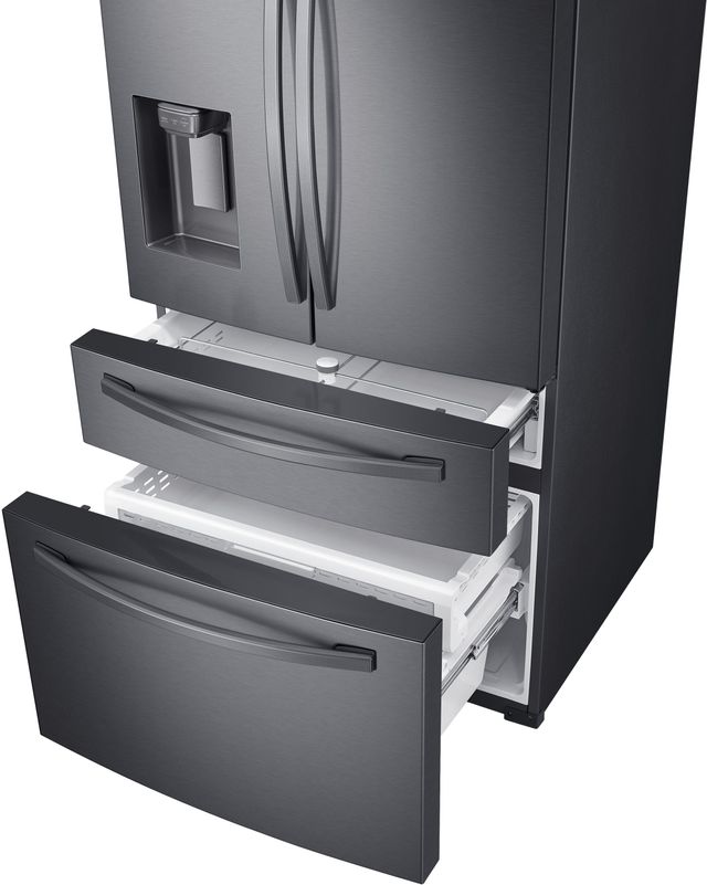 Samsung 28 Cu. Ft. Fingerprint Resistant Black Stainless Steel French Door Refrigerator 2