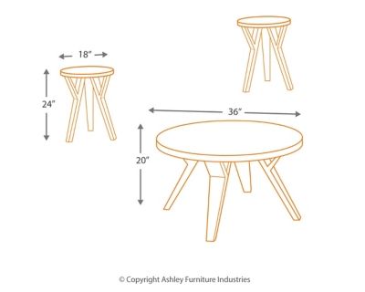 Signature Design by Ashley® Ingel 3 Piece Two-Tone Brown Occasional Table Set 3