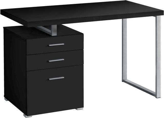 Computer Desk, Home Office, Corner, Left, Right Set-Up, Storage Drawers,  80L, L Shape, Work, Laptop, Metal, Laminate, Grey, Contemporary, Modern, Big Sandy Superstore