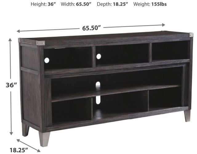 Signature Design by Ashley® Todoe Gray Large TV Stand with Fireplace Option 1