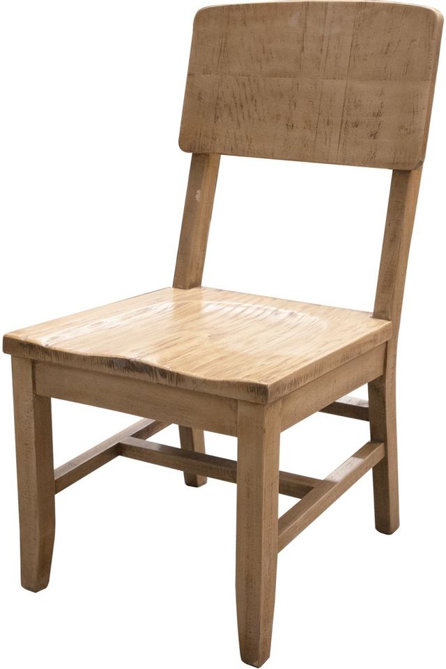 International Furniture Direct Mita Honey Brown Wood Chair-0