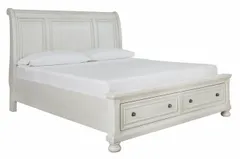 Signature Design by Ashley® Robbinsdale Antique White California King Sleigh Bed with Storage