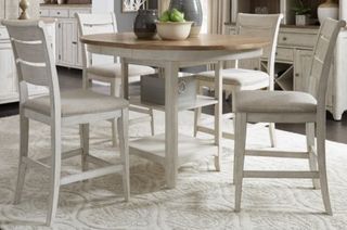 Liberty Farmhouse Reimagined 5-Piece Two-Tone Gathering Table Set
