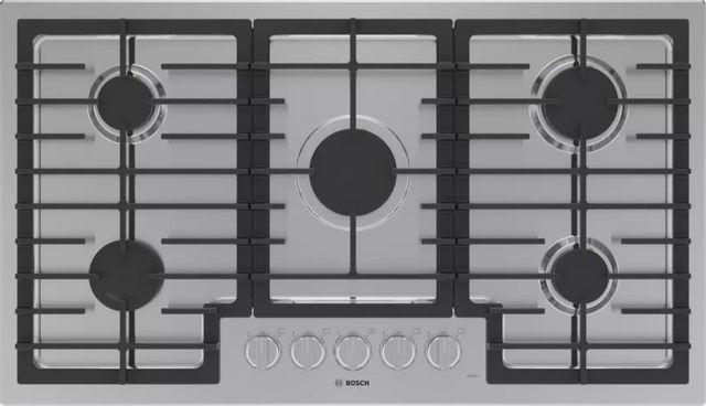 Bosch 500 Series 36" Stainless Steel Gas Cooktop 9