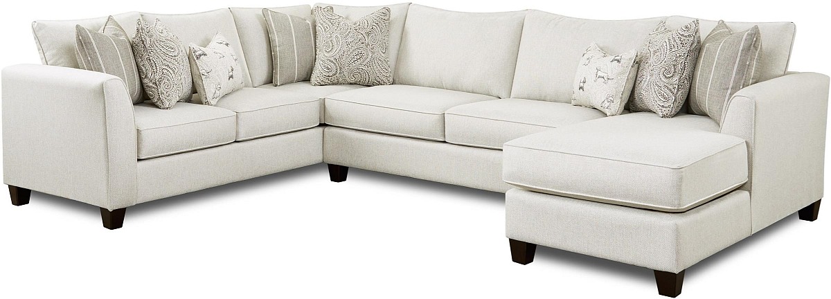 Fusion Furniture Homecoming Stone 3 Piece Sectional Sofa