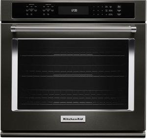 KitchenAid® 27" Black Stainless Steel with PrintShield™ Finish Electric Built In Single Oven