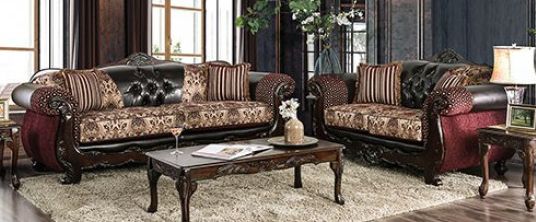 Dark brown sofa and loveseat deals set