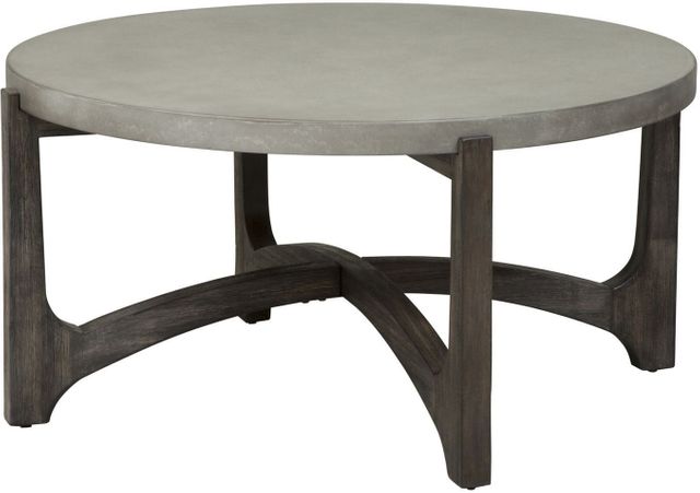 Liberty Furniture Rustic Brown Round Cocktail Table-1