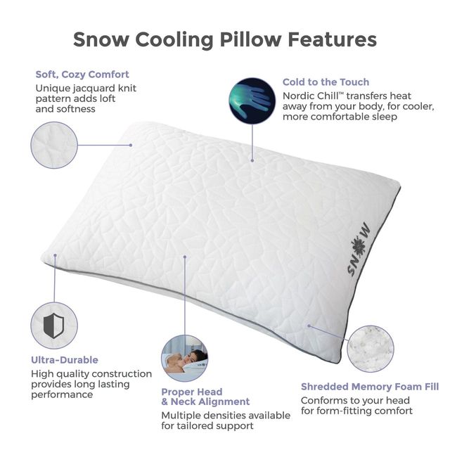 Protect-A-Bed® Therm-A-Sleep® White Snow Cooling Standard Pillow 2