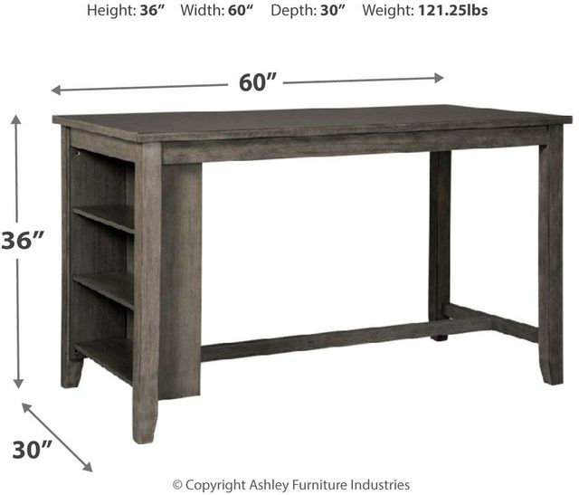 Signature Design by Ashley® Caitbrook Gray Counter Height Dining Table 1