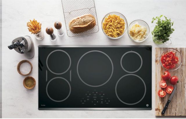 GE Profile™ Series 36" Black with Stainless Steel Induction Cooktop 10