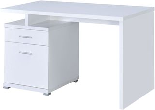 Coaster® Irving White 2-Drawer Office Desk With Cabinet 